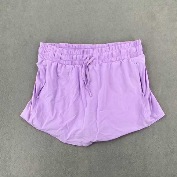 all in motion Pants - All in Motion Womens Active Skort Purple Elastic Waist Zipper Pockets Large